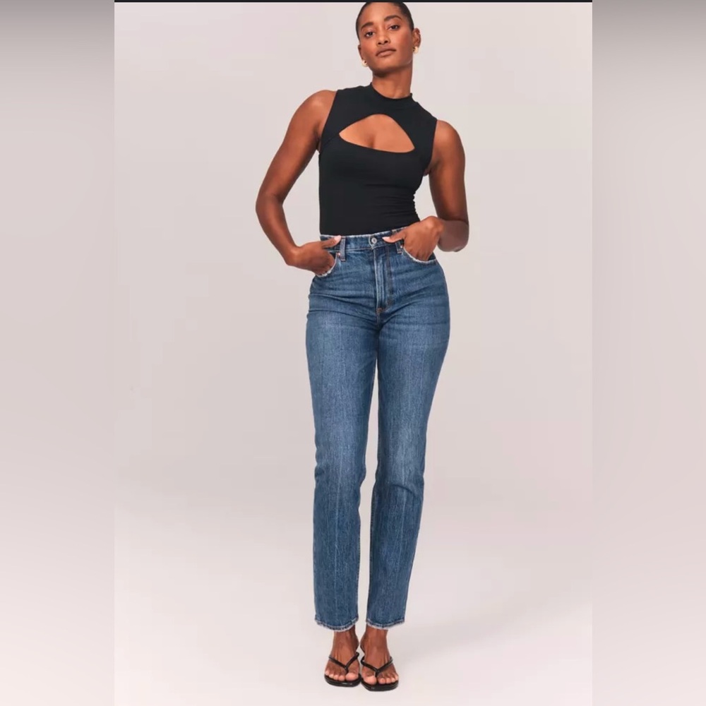 Abercrombie & Fitch Blue Straight Leg Jeans